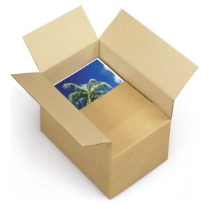 Single wall adjustable cardboard boxes with crash lock base